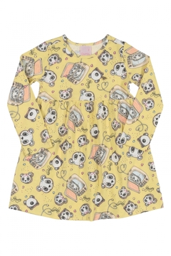 Quimby - Vestido Manga Longa (Amarelo) - comprar online