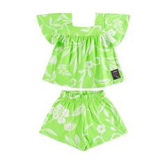 Quimby - Conjunto com Bata e Short Infantil Feminino (Verde) - comprar online