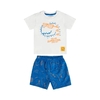 Quimby - Conjunto You Are SUPER Cool com Camiseta e Bermuda para Bebê Menino (Branco)