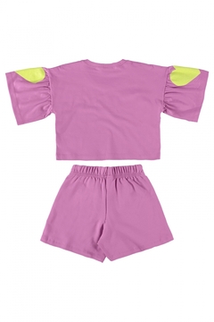 Gloss - Conjunto Feminino In Love com Blusa e Short (Roxo) na internet