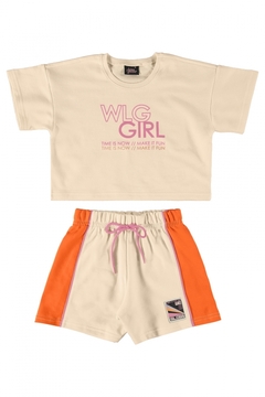 Gloss - Conjunto Make It Fun Feminino com Blusa e Short (Bege) - comprar online