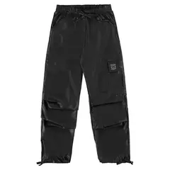 Gloss - Calça Parachute em Microfibra Juvenil (Preto) - loja online