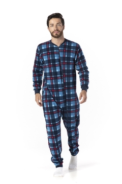 VRASALON - PIJAMA ADULTO MASCULINO SOFT AZUL na internet