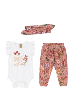 Conjunto Body e Calça Floral - Loja de Roupas Infanto Juvenil KKVELLISTORE