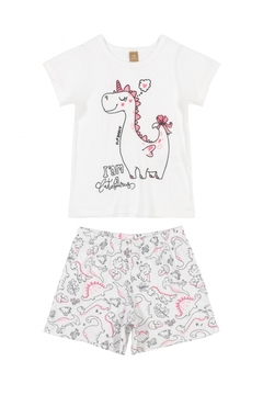 Up Baby - Pijama Infantil Menina Verão (Branco) - comprar online