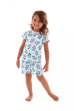 Up Baby -Pijama Curto para Menina (Azul)