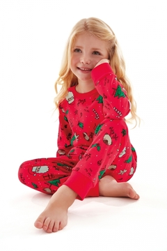 Up Baby - Conjunto de Pijama Infantil Vermelho