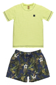 Up Baby - Conjunto Infantil Masculino Camiseta e Short (Verde) - comprar online