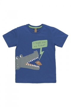 Up Baby -Conjunto Infantil Camiseta e Bermuda (Azul) na internet