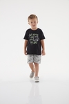 Up Baby - Conjunto Camiseta e Bermuda Estampa Menino (Preto)