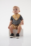 Up Baby -Kit 3 Peças em Suedine Bebê Menino (Off White)