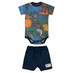 Up Baby - Conjunto Body E Bermuda Menino - Loja de Roupas Infanto Juvenil KKVELLISTORE