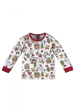 Up Baby - Pijama Infantil Com Camiseta E Calça Em Suedine (Branco) na internet