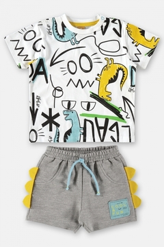 UP BABY - CONJUNTO DINOS BEBÊ MENINO (BRANCO) - comprar online