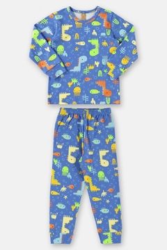 UP BABY -PIJAMA LONGO INFANTIL MENINO (AZUL) - comprar online