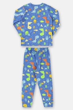 UP BABY -PIJAMA LONGO INFANTIL MENINO (AZUL) na internet