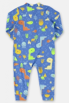 UP BABY - MACACÃO PIJAMA PARA BEBÊ MENINO (AZUL) na internet