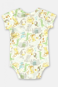 UP BABY - BODY MANGA CURTA EM SUEDINE PARA BEBÊ MENINO (OFF WHITE) - comprar online