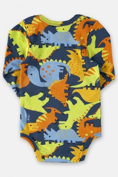 UP BABY - BODY MANGA LONGA EM SUEDINE PARA BEBÊ MENINO (AZUL) - comprar online