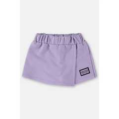 Up Baby - Shorts saia básico infantil menina em moletom (Roxo)