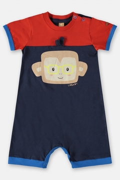 UP BABY - MACAQUINHO BEBÊ ESTAMPADO MANGA CURTA (AZUL) - comprar online