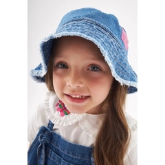 Up Baby -Bucket Hat Infantil em Jeans Para Menina (Azul)