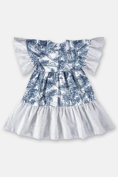 UP BABY- VESTIDO INFANTIL EM TECIDO VOIL (AZUL) na internet