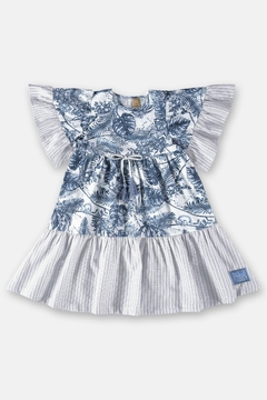 UP BABY- VESTIDO INFANTIL EM TECIDO VOIL (AZUL) - comprar online