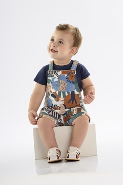 Up Baby - Conjunto Jardineira Moletom e Body