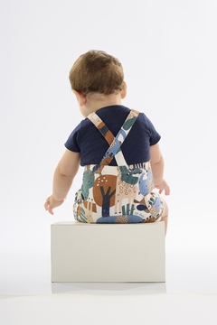 Up Baby - Conjunto Jardineira Moletom e Body - comprar online