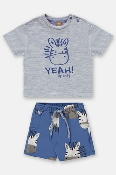 Up Baby - Conjunto para Bebê Menino com Camiseta e Bermuda - comprar online