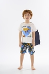 Up Baby - Pijama Camiseta com Capa e Bermuda Infantil para Meninos