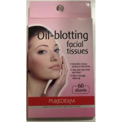 Puerederm oil blootting facial tissues x 60