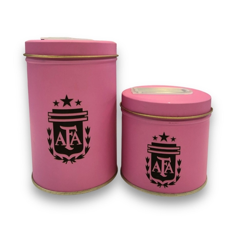 SET LATAS YERBERA+AZUCARERA ROSA AFA