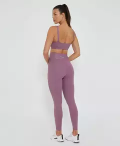 Legging recortes tule e refletivos malva encantado Alto Giro - comprar online