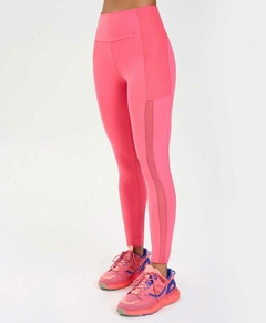 Legging hyper com recortes e tule rosa Alto Giro na internet