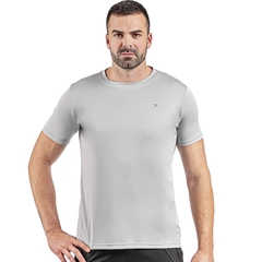 Camisa t-shirt esportiva básica prata Poker