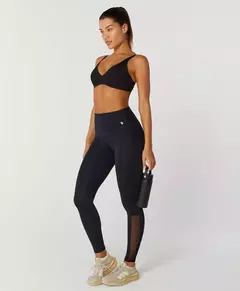 Legging recortes tule preto Alto Giro