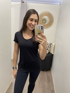 T-shirt leve preto Obbia