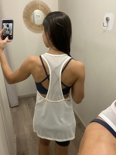 Regatão costas tule branco Obbia - comprar online