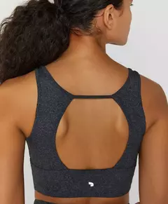 Top cropped eterno cinza mescla Alto Giro - Loja Espaço Fitness