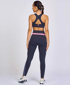 Legging recorte de suplex com elástico cinza Alto Giro - comprar online