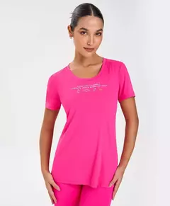 T-Shirt inspiracional rosa vibrante Alto Giro