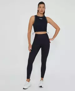 Regata cropped active wear com regulagem preto Alto Giro