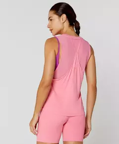 Regata eterna gola redonda com tule rosa Alto Giro - comprar online