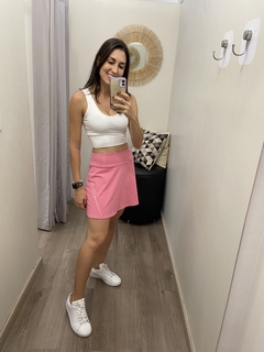 Short saia com silk rosa - comprar online