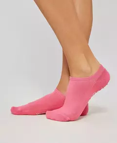 Meia esportiva antiderrapante feminina rosa Alto Giro