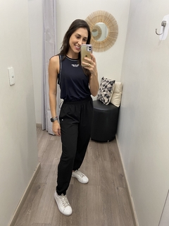 Imagem do Regata cropped active wear com regulagem preto Alto Giro