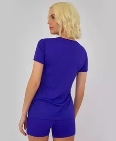 T-shirt skin fit inspiracional violet Alto Giro - Loja Espaço Fitness