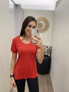 T-shirt leve vermelho Obbia